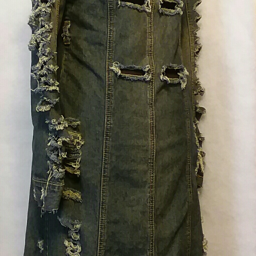 DENIM BLUE JEANS COAT DRESS - Picture 7 of 8